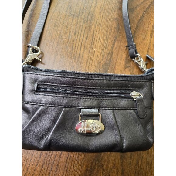 Harley-Davidson Leather Shoulder Bag Clutch Purse Rhinestone Embellished Logo - Picture 3 of 16